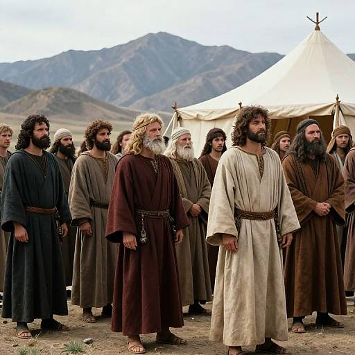 Ancient Prophets Gathering by Tent