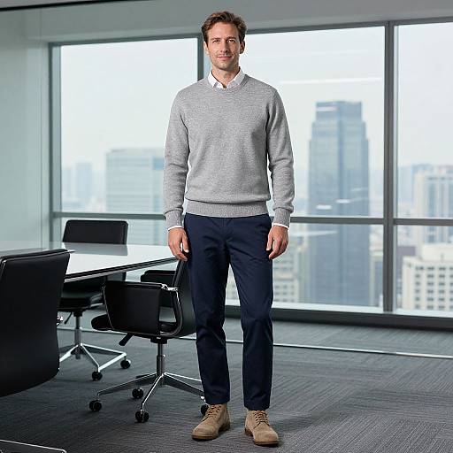 Sophisticated Man in Modern Office