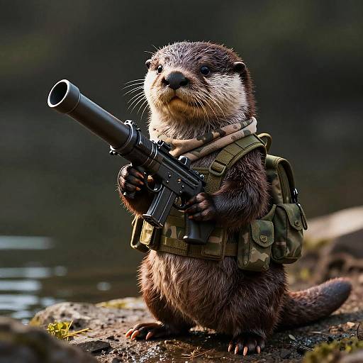 Realistic River Otter with RPG