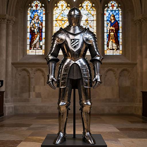 Elegant Black and White Medieval Armor