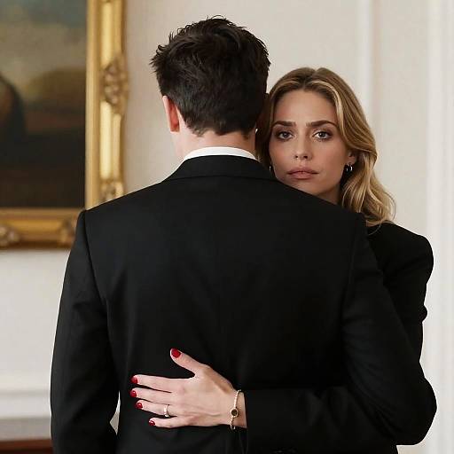 Indoor Embrace: A Stylish Couple's Moment