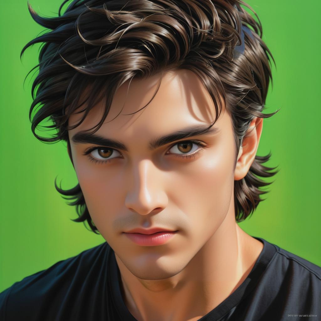 Vibrant Portrait of a Young Man