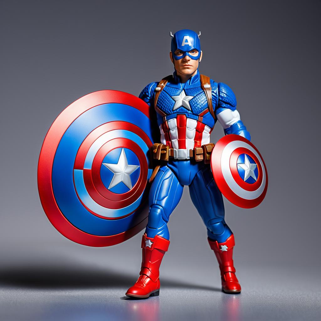 High-Resolution Captain America Action Figure