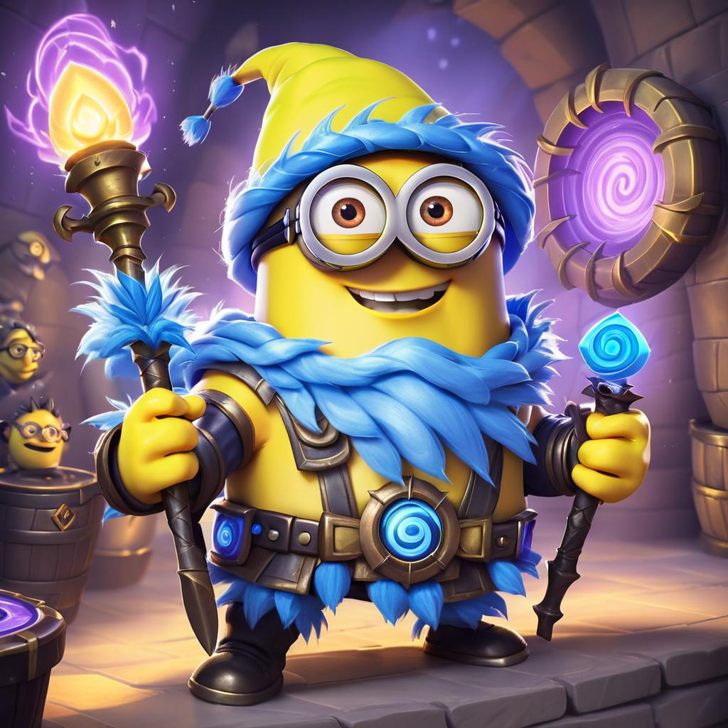 Minion Hearthstone Card in Riot Style