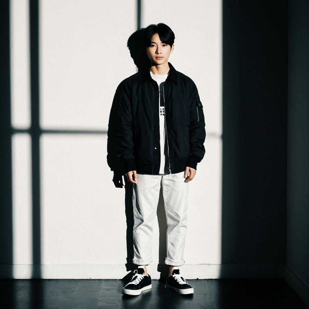 Confident Young Man in Modern Outfit