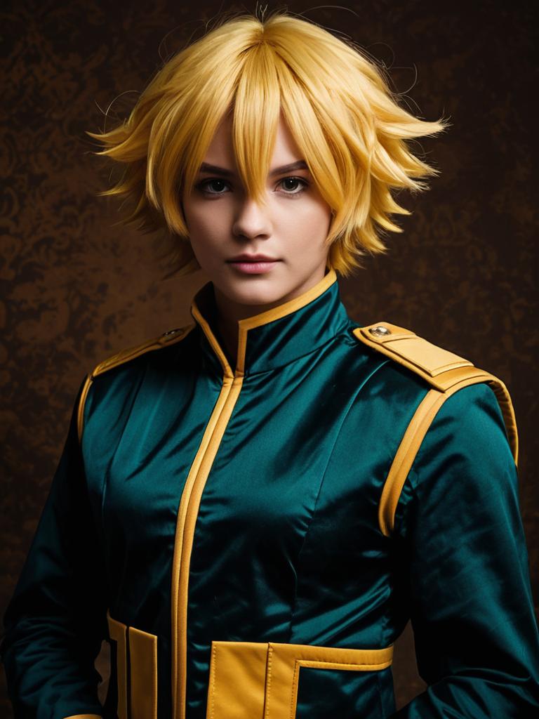 Man Cosplay Wearing Nine Costume from My Hero Academia Realistic Photo