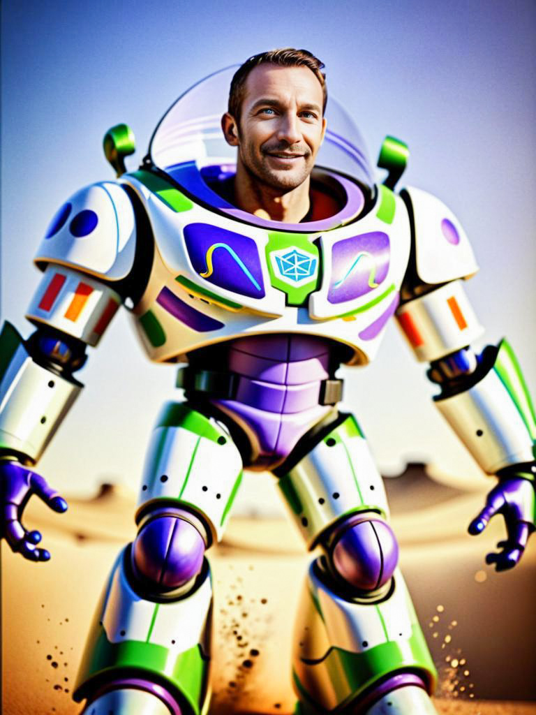 Man in Buzz Lightyear-Inspired Robotic Suit