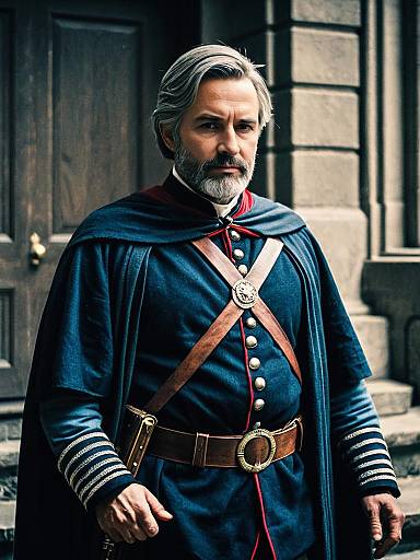 Man in Grant Costume Cinematic Realism Dramatic Historical Cosplay