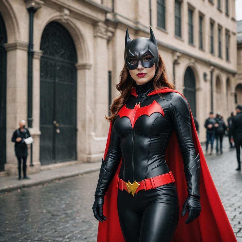 Confident Batwoman in Urban Setting