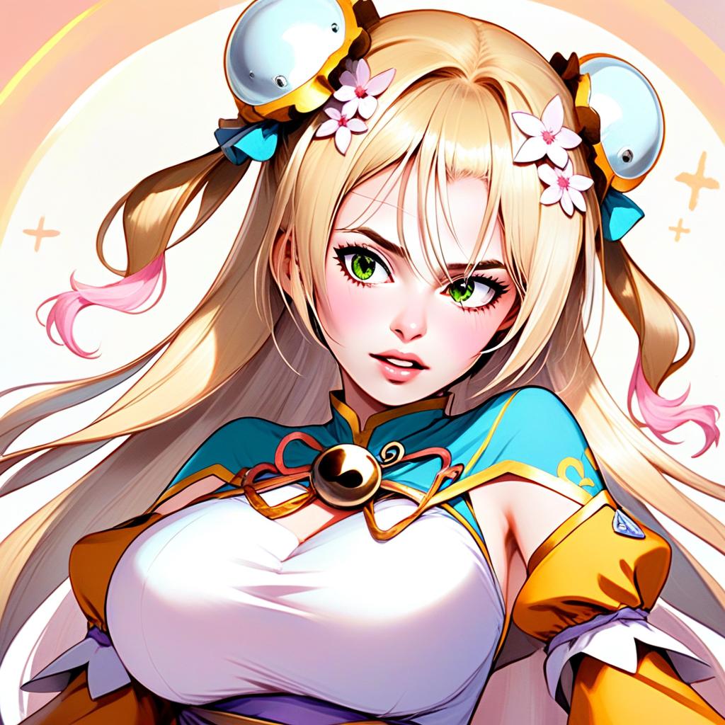 Momosuzu Nene Anime Style Digital Illustration Character Design