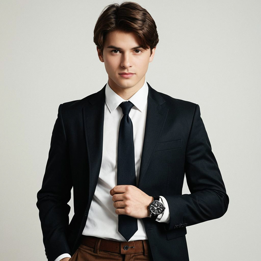 Confident Young Man in Formal Attire