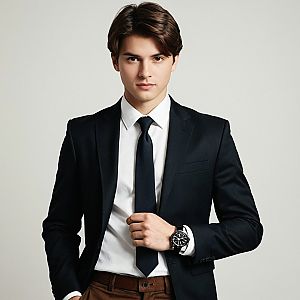 Confident Young Man in Formal Attire