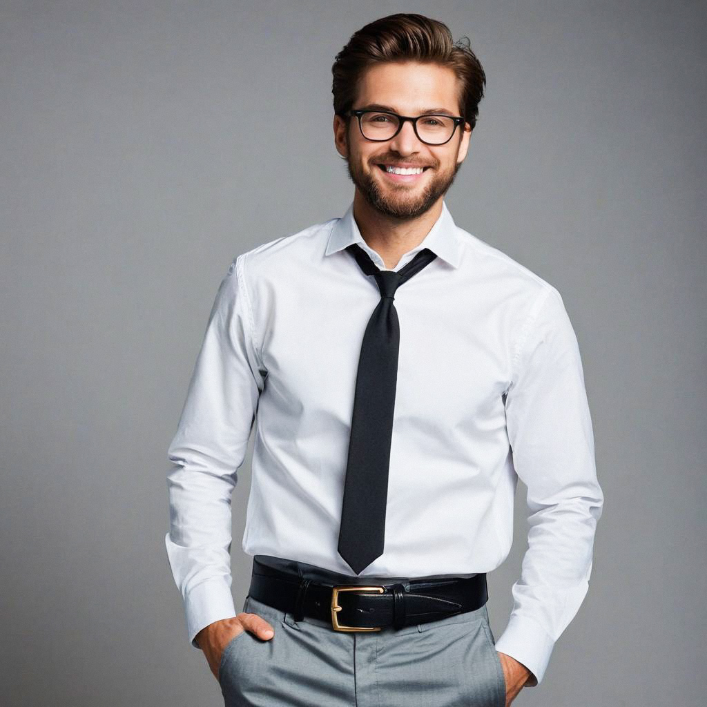 Confident Young Man in Glasses - Professional Look