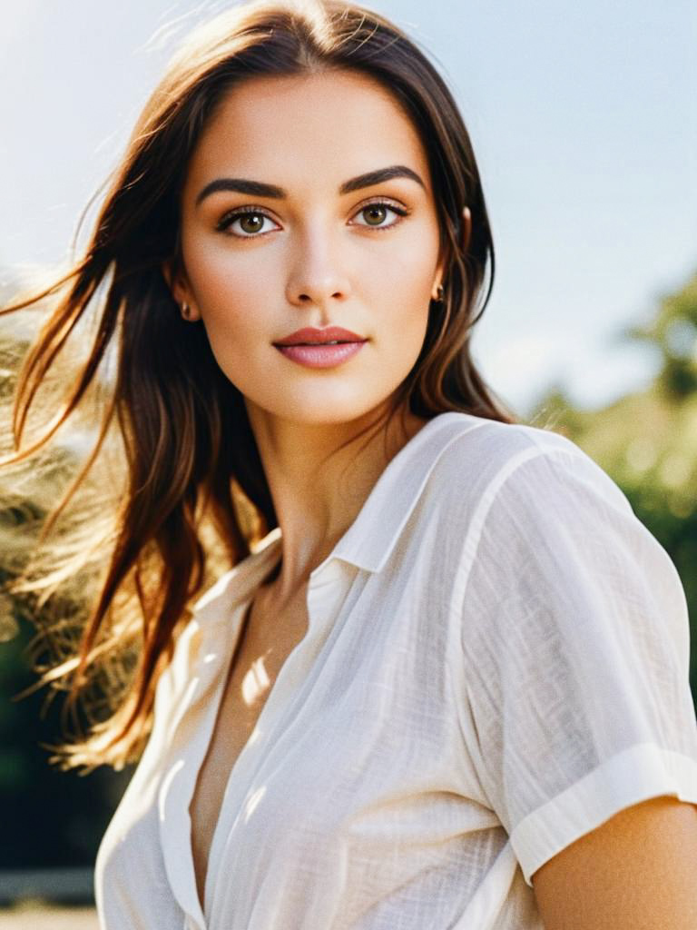 Portrait of a Confident Young Woman in Natural Light