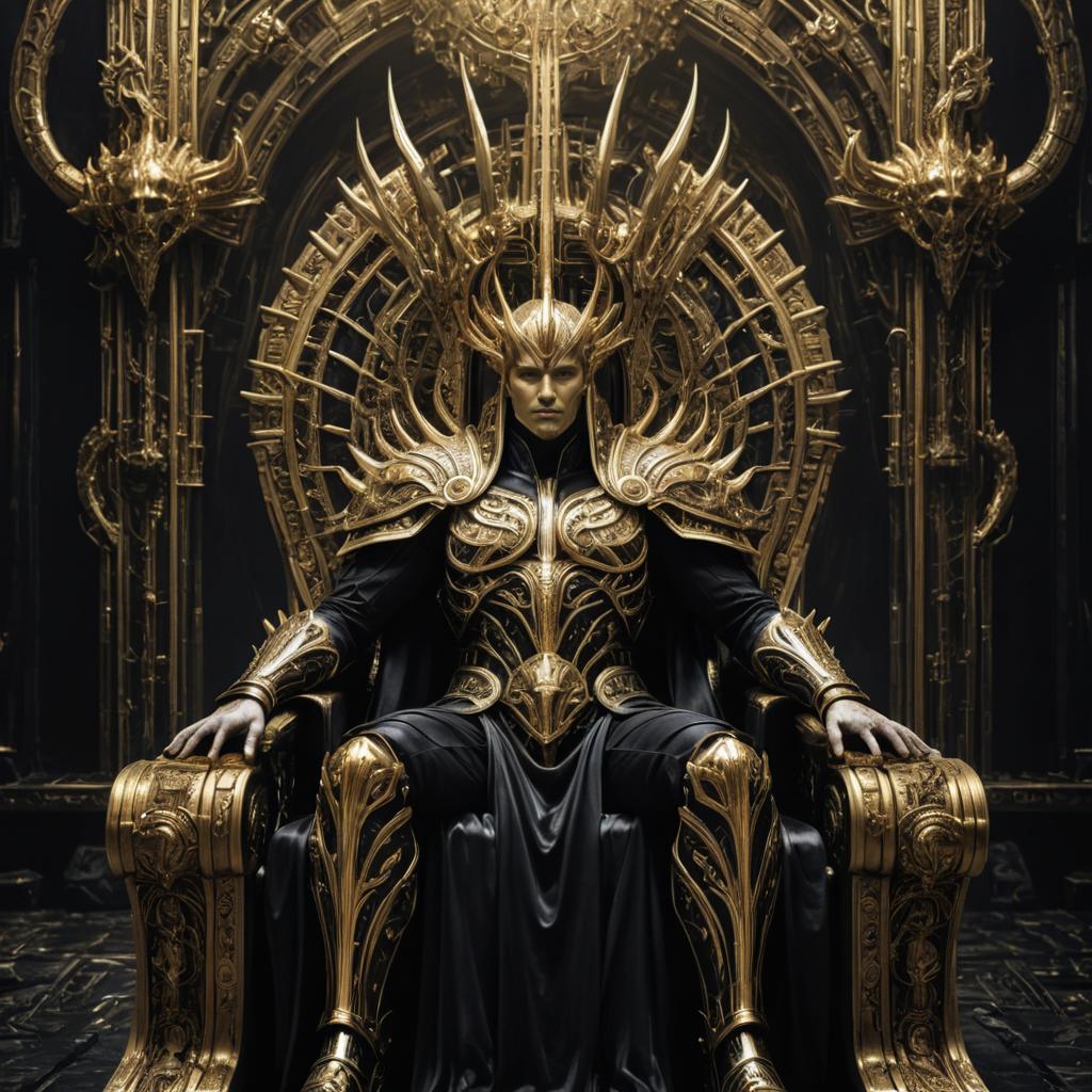 God-Emperor on Golden Throne - Warhammer 40K Inspired