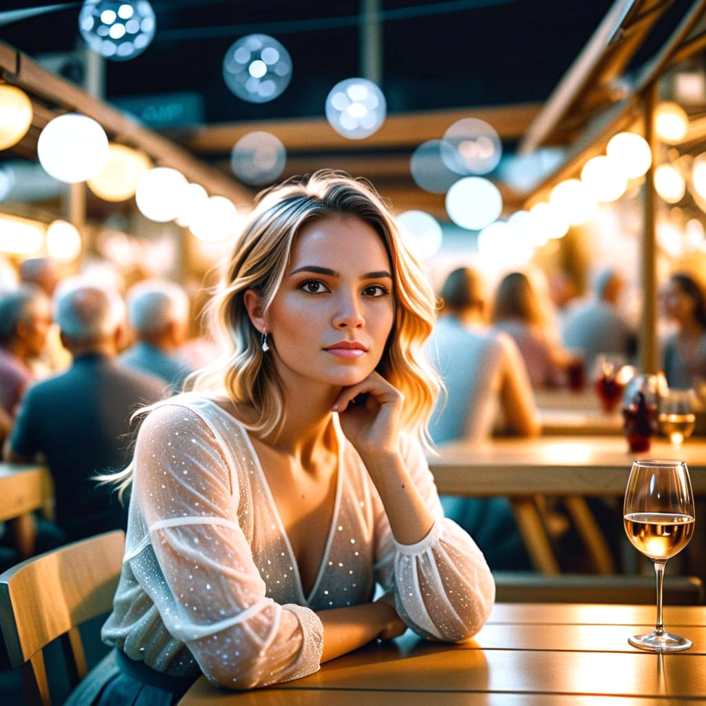 Thoughtful Young Woman in Elegant Setting