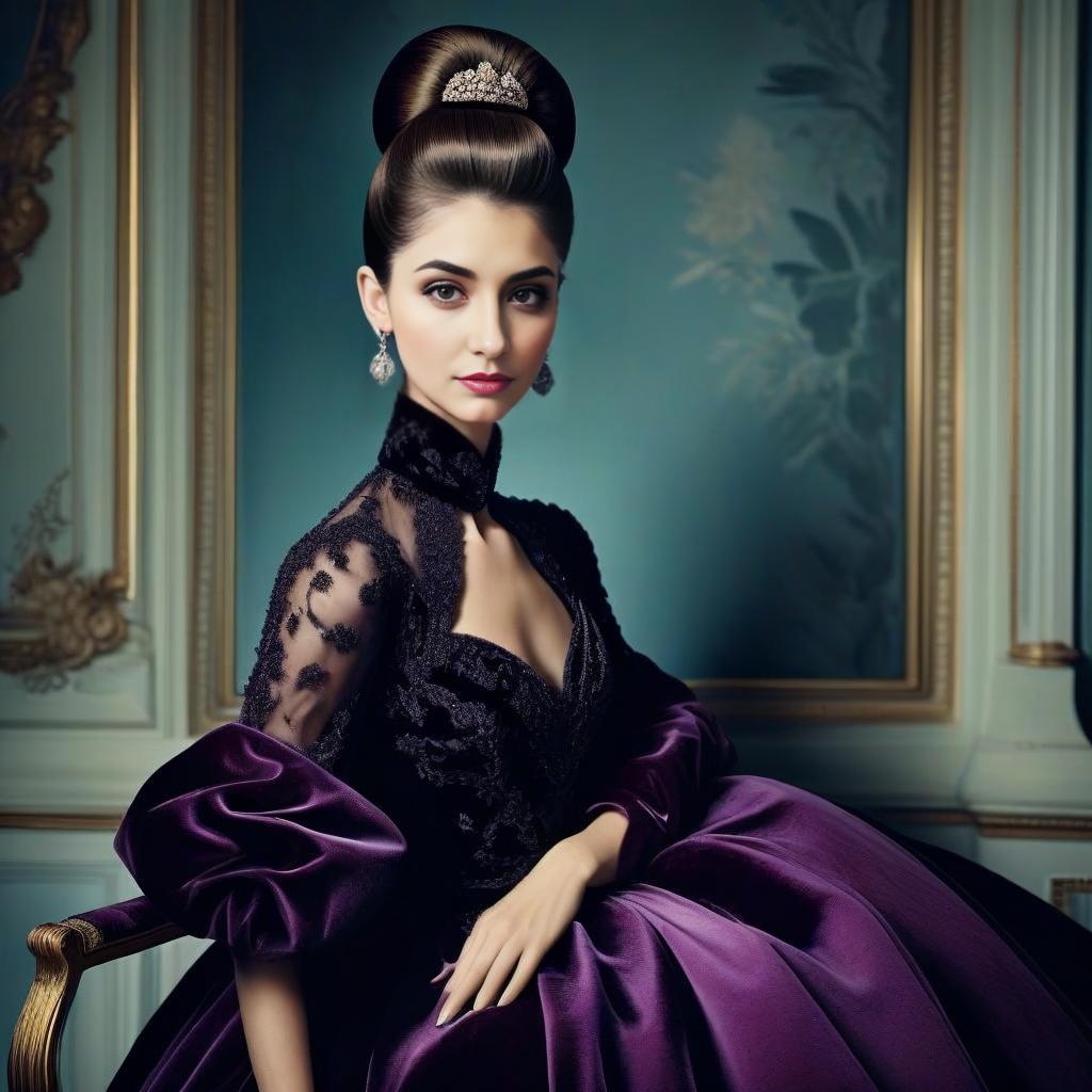 Elegant Victorian Woman in Vintage Room