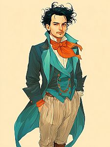 Stylish Man in Vintage Attire
