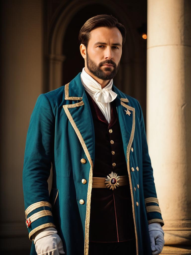 Photorealistic Historical Cosplay Portrait of Man in Grant Costume