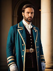 Photorealistic Historical Cosplay Portrait of Man in Grant Costume