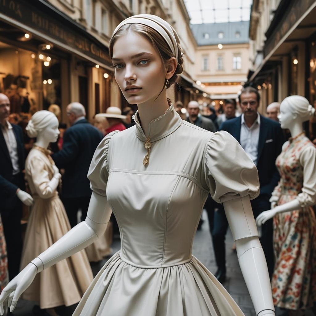 Elegant Mannequin in Upscale Shopping Arcade Elegant Mannequin in Upscale Shopping Arcade