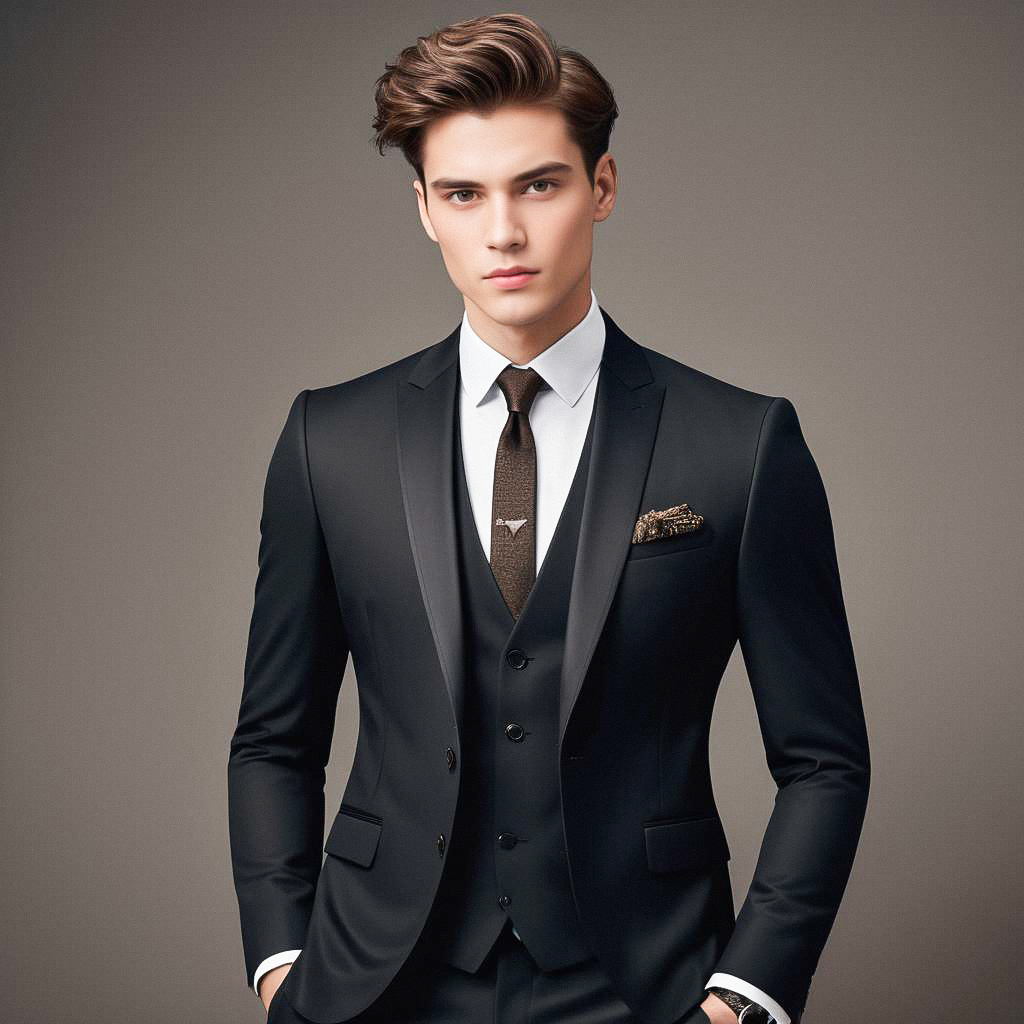 Confident Young Man in Suit