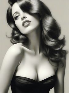 Stylish Black and White Portrait of a Woman
