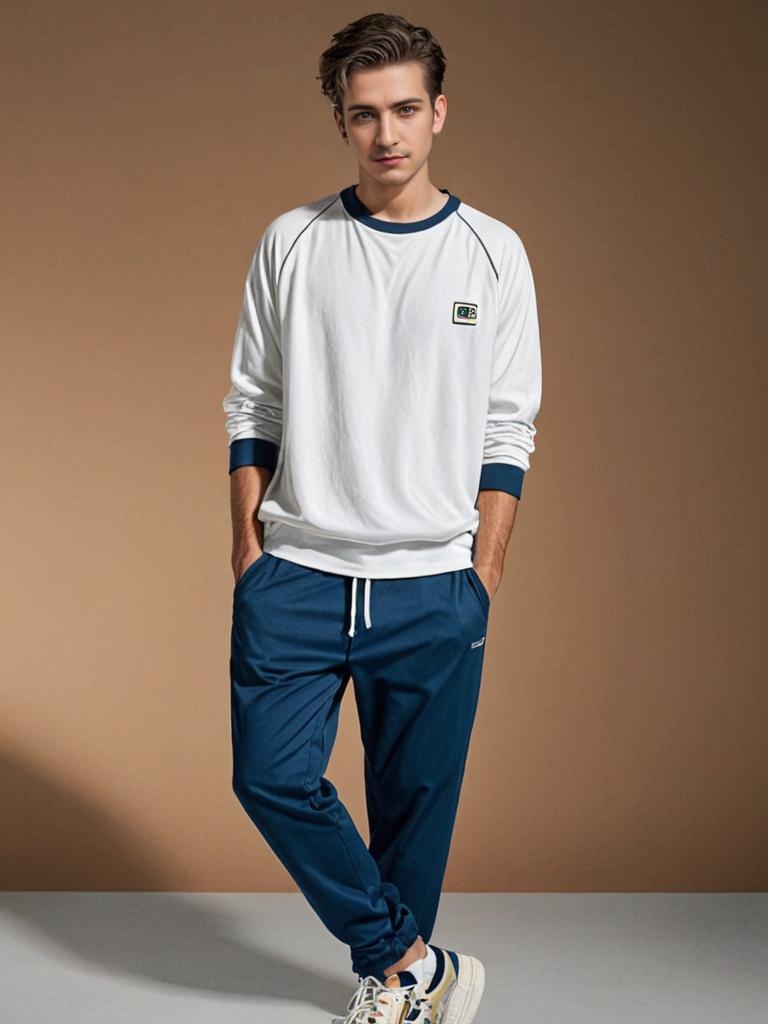 Stylish Young Man in Casual Sportswear