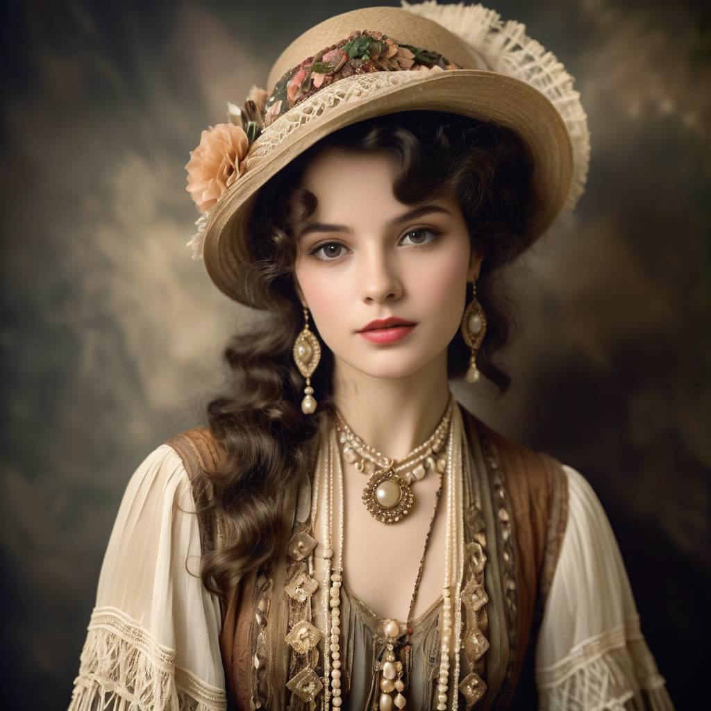 Elegant Vintage Portrait of a Woman