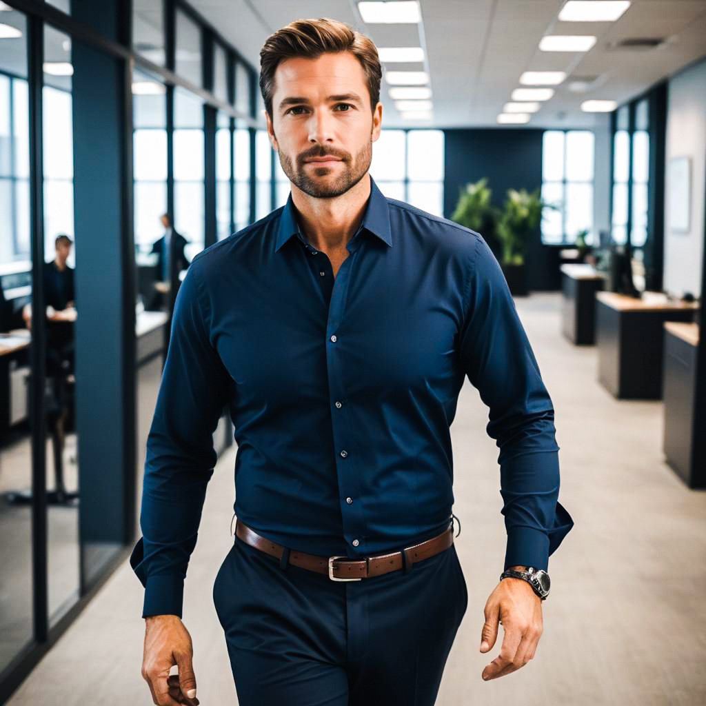 Confident man in modern office