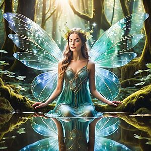 Ethereal Fairy by Tranquil Pond