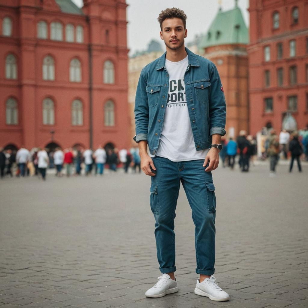 Man Taking Photo at Red Square, Moscow