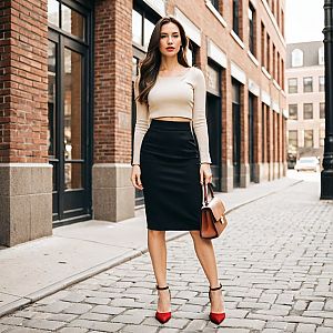 Confident woman in urban street style