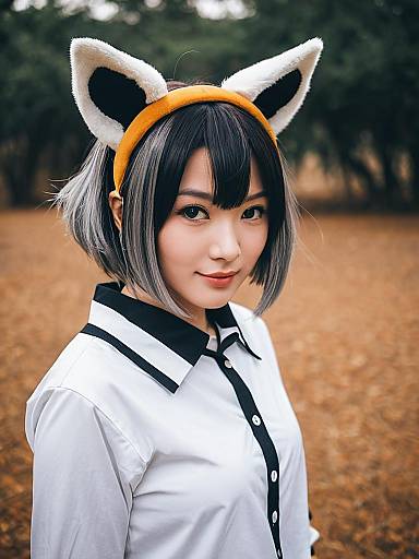 Kemono Friends African Wild Dog Cosplay Portrait Outdoors