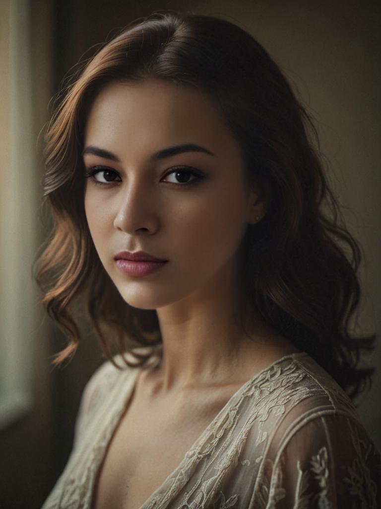 Elegant Portrait of Alluring Woman