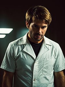 Realistic Dexter Grif Costume Man Cosplay Portrait
