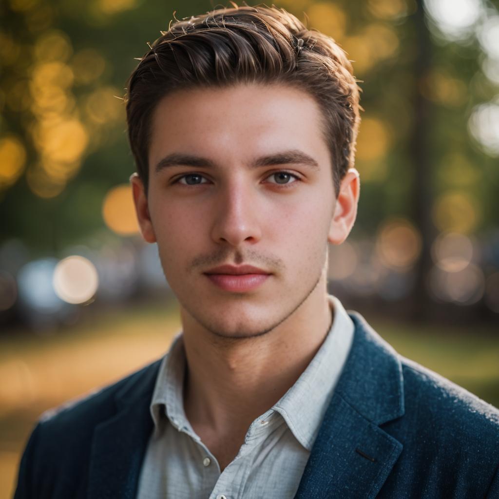 Young Man in Stylish Blazer