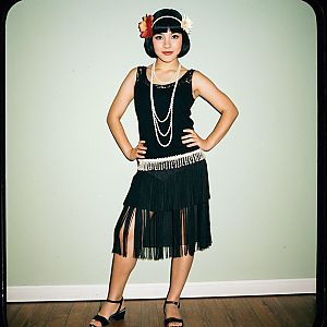 1920s Flapper Woman in Vintage Costume