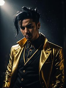 Man Cosplay Wearing Narancia Ghirga Costume Realistic Photo