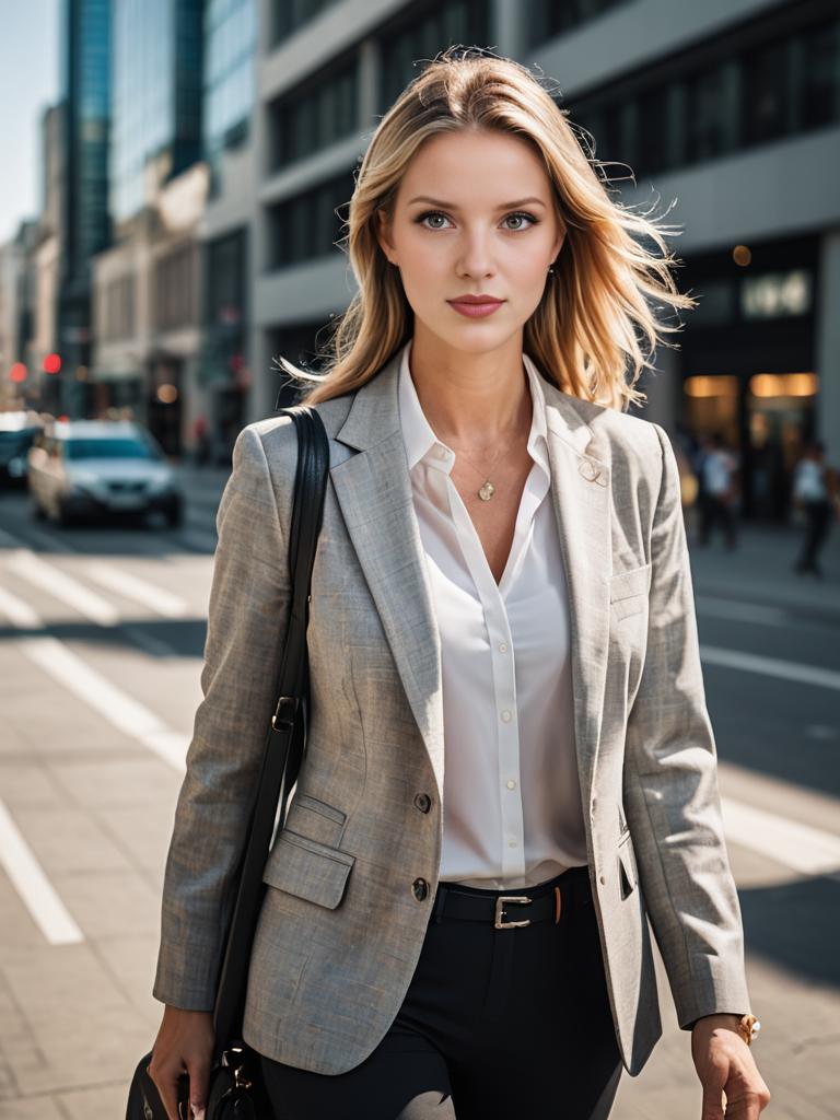 Confident Professional Woman in Stylish Blazer