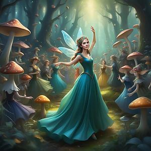 Elegant Fairy Dance in Enchanted Forest