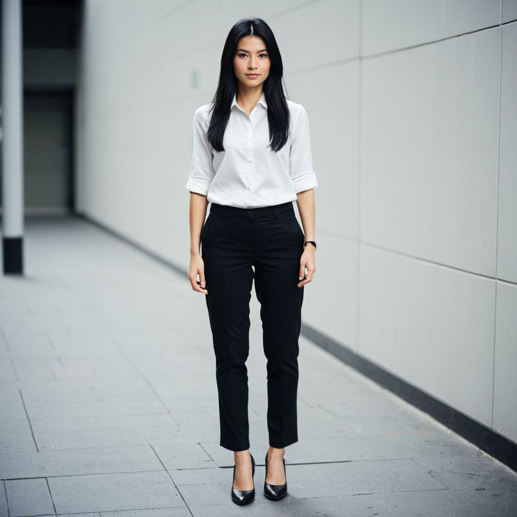 Confident Woman in Business Attire Outdoors Confident Woman in Business Attire Outdoors
