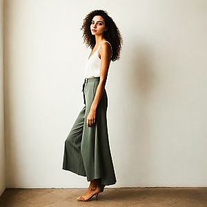 Confident Woman in Minimalist Fashion
