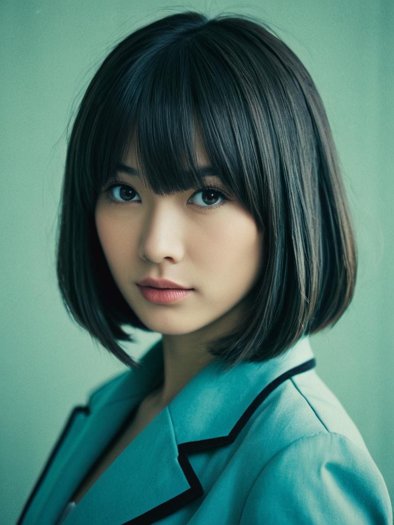 Realistic Portrait of Woman in Sayu Yagami Cosplay Costume