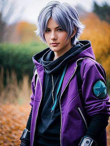Moze Cosplay from Honkai Star Rail in Autumn Outdoor Portrait