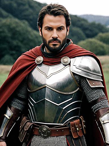Marc Antony Costume Roman Soldier Armor with Red Cape