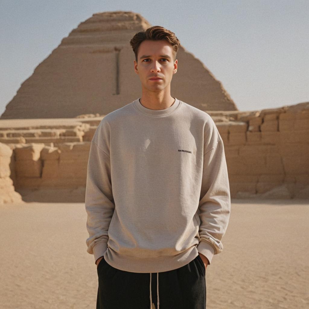 Man at the Great Sphinx of Giza