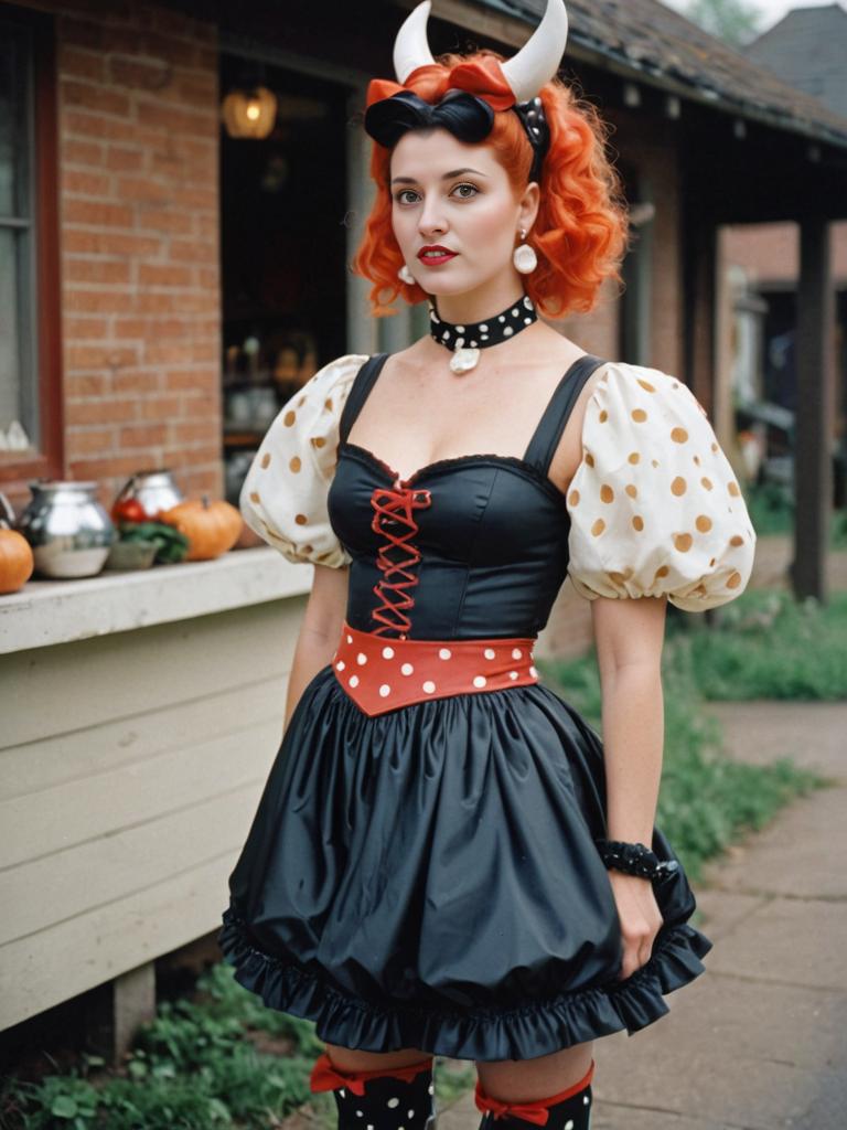 Dutch Milkmaid-Inspired Haute Couture Costume