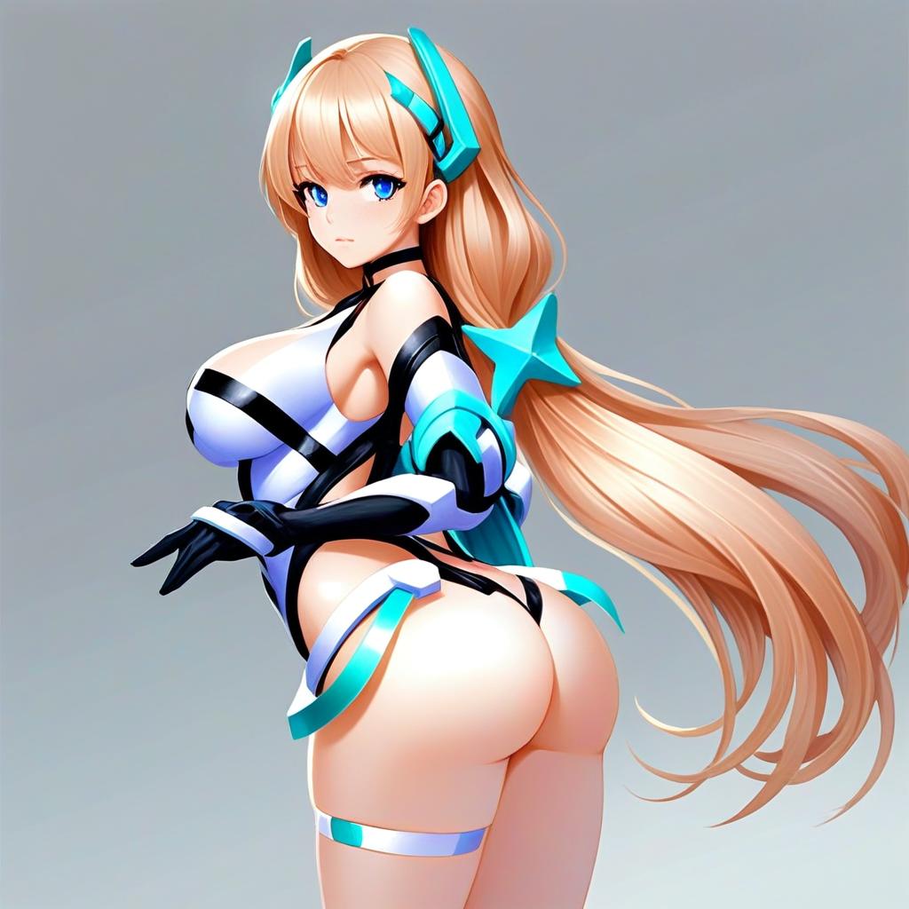 Angela Balzac Futuristic Anime Style Character Illustration