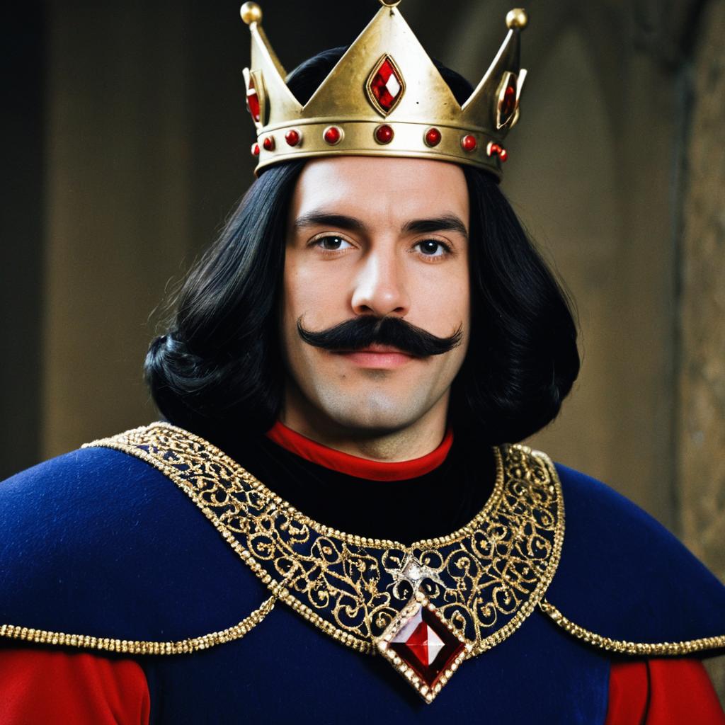Medieval Royal Costume with Crown